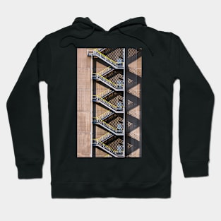 Metal Staircase Up the Side of A Building Hoodie